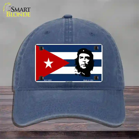 Che Guevara Flag Novelty License Plate Hat Unconstructed Cotton / Navy