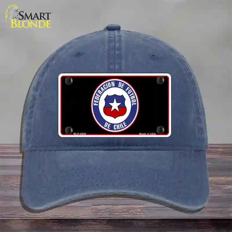 Federacion De Futbol De Chili Flag Novelty License Plate Hat Unconstructed Cotton / Navy