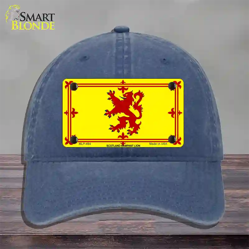 Scotland Lion Flag Novelty License Plate Hat Unconstructed Cotton / Navy