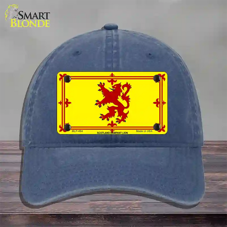 Scotland Lion Flag Novelty License Plate Hat Unconstructed Cotton / Navy