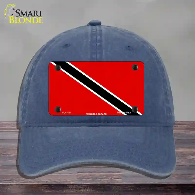 Trinidad Tobago Flag Novelty License Plate Hat Unconstructed Cotton / Navy