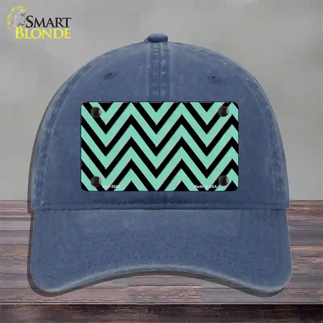 Mint Black Chevron Novelty License Plate Hat Unconstructed Cotton / Navy