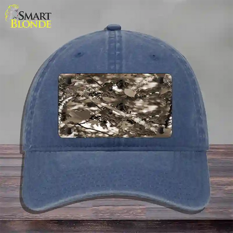 Leaf Camouflage Novelty License Plate Hat Unconstructed Cotton / Navy