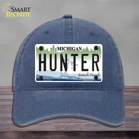 Hunter Michigan State Novelty License Plate Hat Unconstructed Cotton / Navy