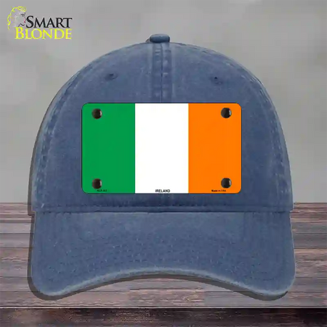 Ireland Flag Novelty License Plate Hat Unconstructed Cotton / Navy