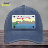 California Lake Tahoe State Blank Novelty License Plate Hat Unconstructed Cotton / Navy