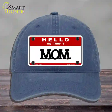 Mom Novelty License Plate Hat Unconstructed Cotton / Navy