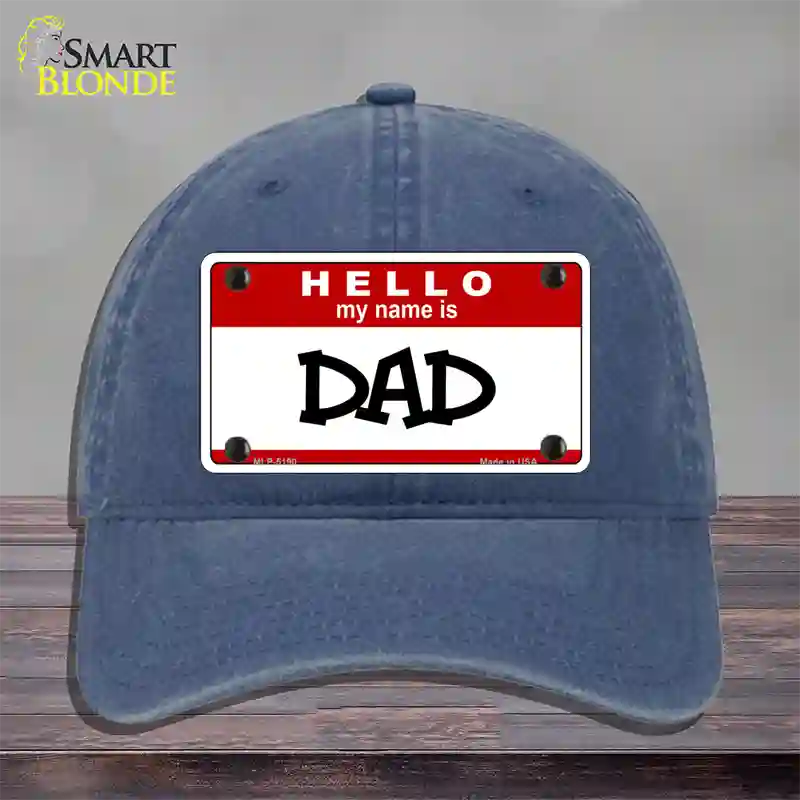 Dad Novelty License Plate Hat Unconstructed Cotton / Navy