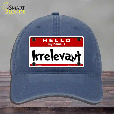 Irrelevant Novelty License Plate Hat Unconstructed Cotton / Navy