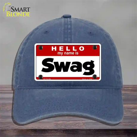 Swag Novelty License Plate Hat Unconstructed Cotton / Navy