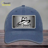 Got Beer Novelty License Plate Hat Unconstructed Cotton / Navy