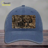 Eat Sleep Hunt Novelty License Plate Hat Unconstructed Cotton / Navy