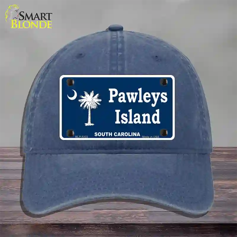 Pawleys Island Novelty License Plate Hat Unconstructed Cotton / Navy