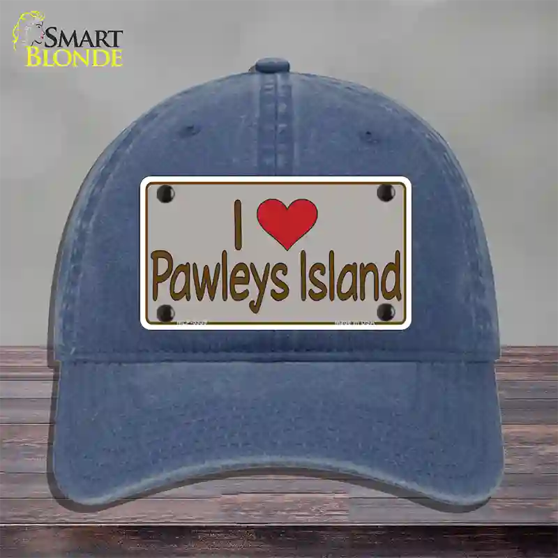 Love Pawleys Island Novelty License Plate Hat Unconstructed Cotton / Navy