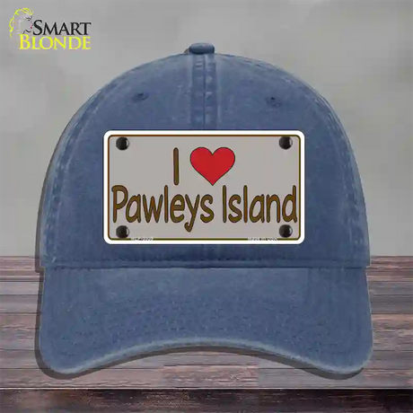 Love Pawleys Island Novelty License Plate Hat Unconstructed Cotton / Navy