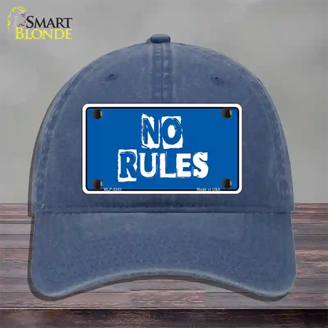 No Rules Novelty License Plate Hat Unconstructed Cotton / Navy