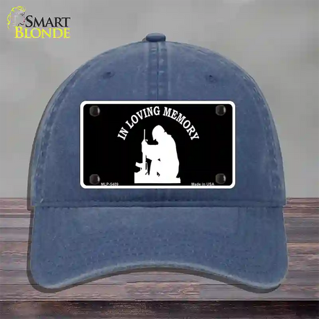 In Loving Memory Sitting Novelty License Plate Hat Unconstructed Cotton / Navy