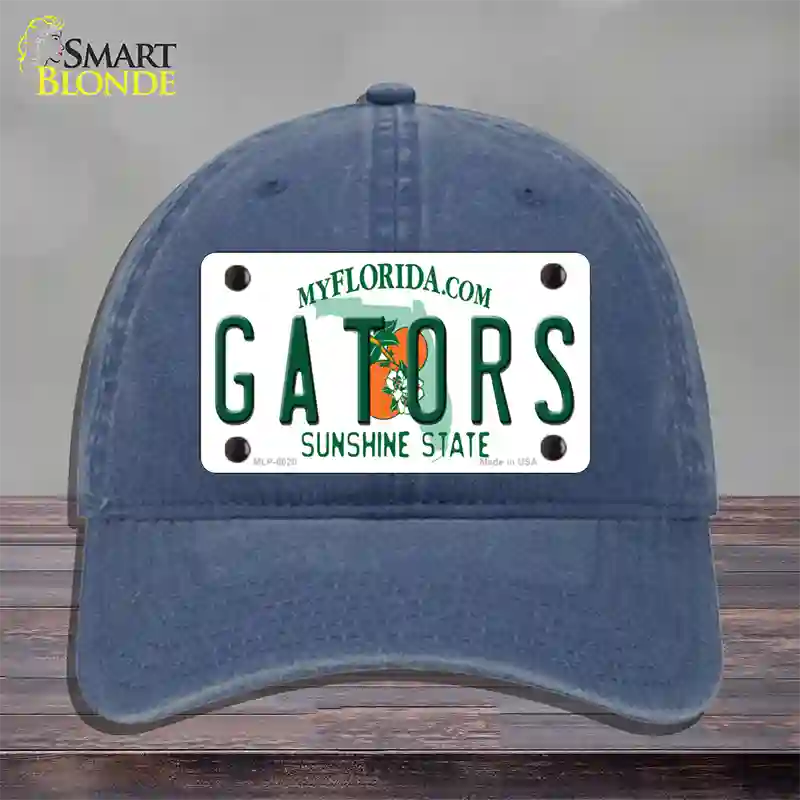 Gators Florida Novelty License Plate Hat Unconstructed Cotton / Navy