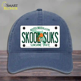 Skool Suks Florida Novelty License Plate Hat Unconstructed Cotton / Navy