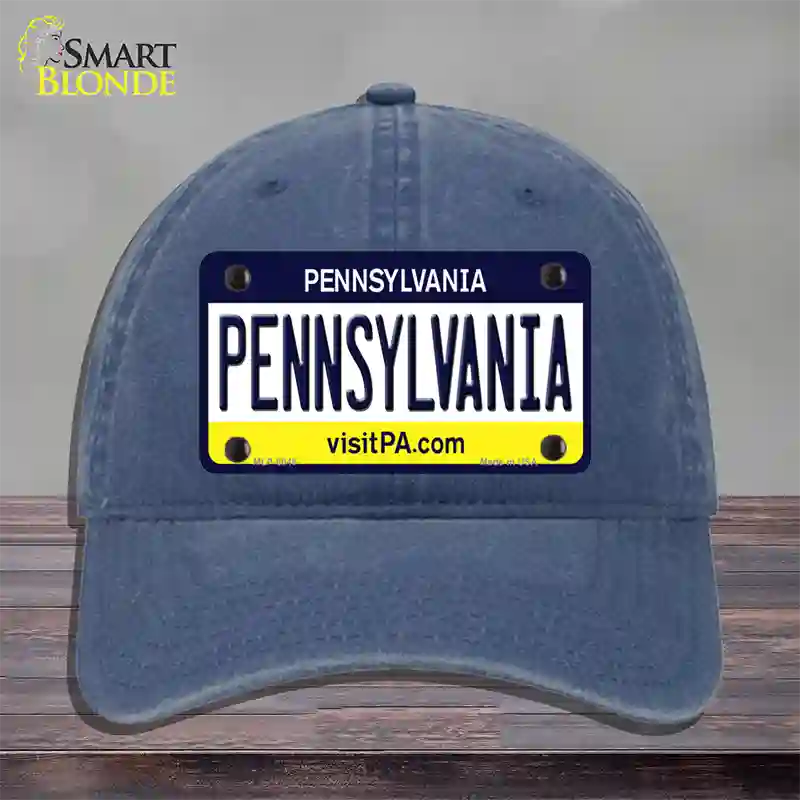 Pennsylvania State Novelty License Plate Hat Unconstructed Cotton / Navy