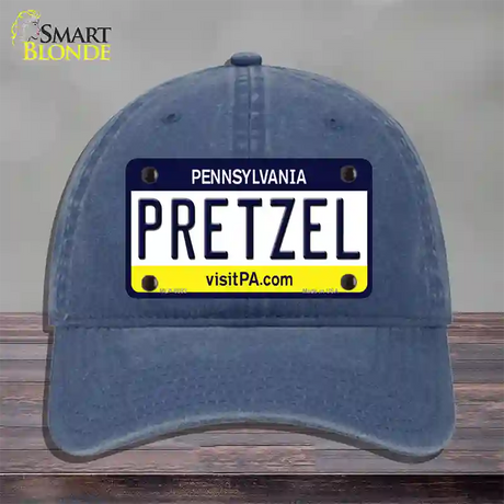 Pretzel Pennsylvania State Novelty License Plate Hat Unconstructed Cotton / Navy