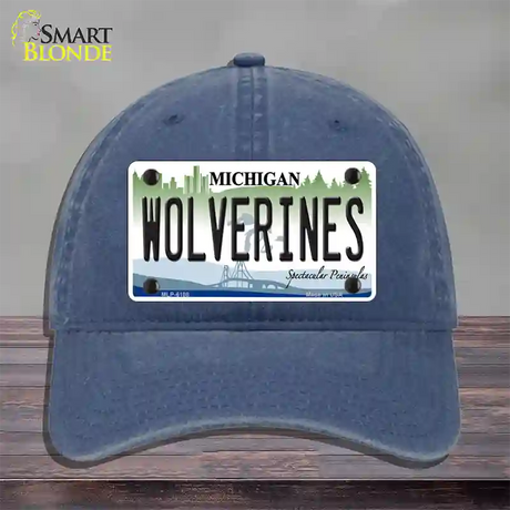 Michigan Wolverines Novelty License Plate Hat Unconstructed Cotton / Navy