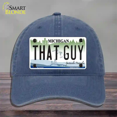 That Guy Michigan Novelty License Plate Hat Unconstructed Cotton / Navy