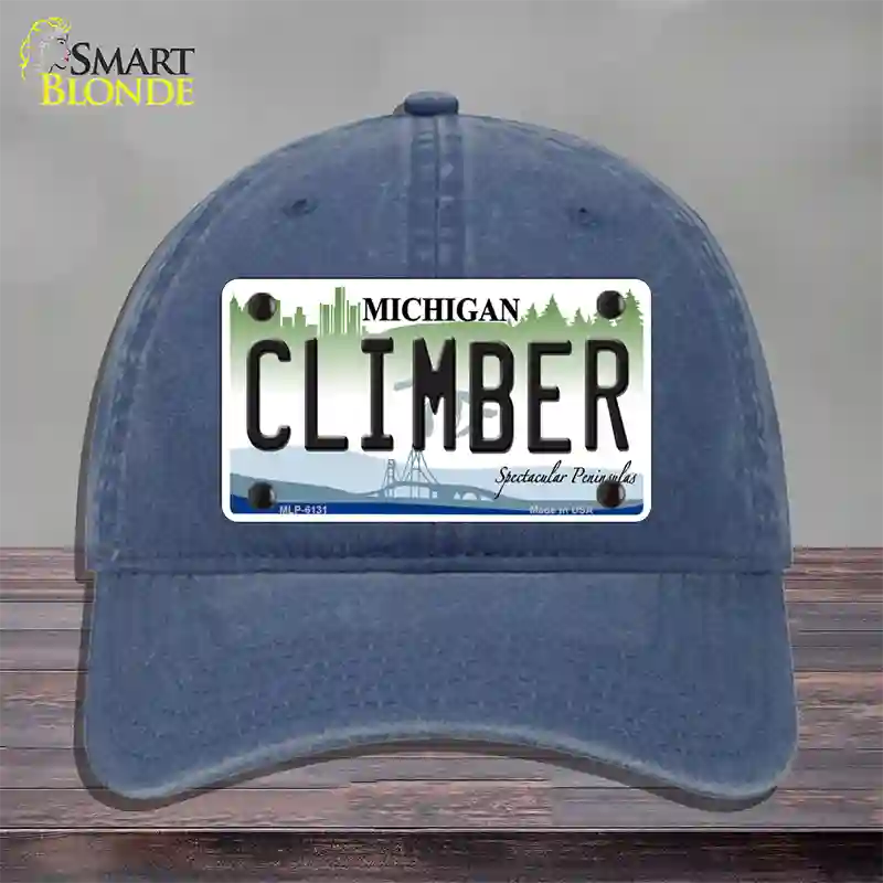 Climber Michigan Novelty License Plate Hat Unconstructed Cotton / Navy