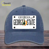 Georgia State Novelty License Plate Hat Unconstructed Cotton / Navy