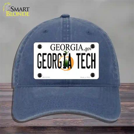 Georgia Tech Novelty License Plate Hat Unconstructed Cotton / Navy