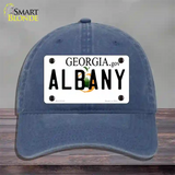 Albany Georgia Novelty License Plate Hat Unconstructed Cotton / Navy