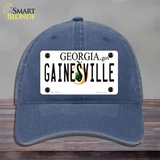 Gainesville Georgia Novelty License Plate Hat Unconstructed Cotton / Navy