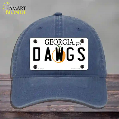 Dawgs Georgia Novelty License Plate Hat Unconstructed Cotton / Navy