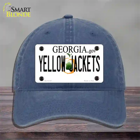 Yellow Jackets Georgia Novelty License Plate Hat Unconstructed Cotton / Navy