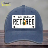 Retired Georgia Novelty License Plate Hat Unconstructed Cotton / Navy