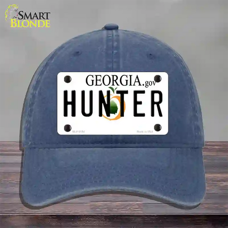 Hunter Georgia Novelty License Plate Hat Unconstructed Cotton / Navy