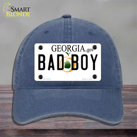 Bad Boy Georgia Novelty License Plate Hat Unconstructed Cotton / Navy