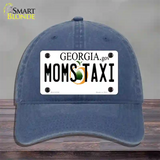 Moms Taxi Georgia Novelty License Plate Hat Unconstructed Cotton / Navy