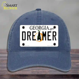 Dreamer Georgia Novelty License Plate Hat Unconstructed Cotton / Navy