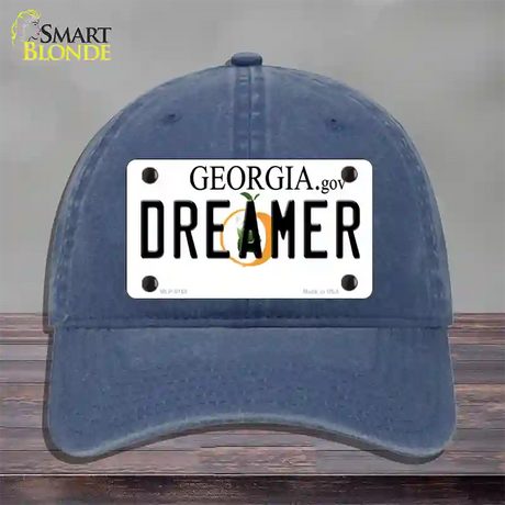 Dreamer Georgia Novelty License Plate Hat Unconstructed Cotton / Navy