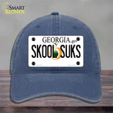 Skool Suks Georgia Novelty License Plate Hat Unconstructed Cotton / Navy