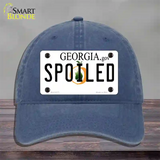 Spoiled Georgia Novelty License Plate Hat Unconstructed Cotton / Navy