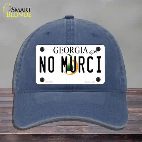 No Murci Georgia Novelty License Plate Hat Unconstructed Cotton / Navy