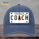 Coach Georgia Novelty License Plate Hat Unconstructed Cotton / Navy