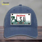 LSU Louisiana Novelty License Plate Hat Unconstructed Cotton / Navy