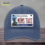 Moms Taxi Oklahoma Novelty License Plate Hat Unconstructed Cotton / Navy