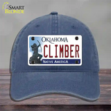 Climber Oklahoma Novelty License Plate Hat Unconstructed Cotton / Navy