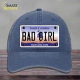 Bad Girl South Carolina Novelty License Plate Hat Unconstructed Cotton / Navy