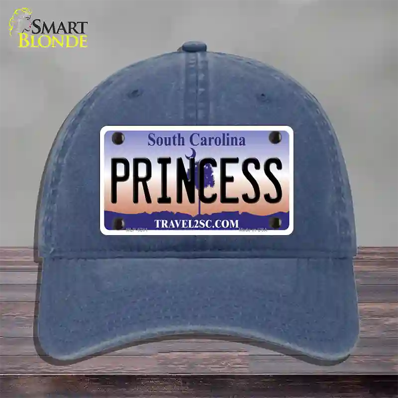 Princess South Carolina Novelty License Plate Hat Unconstructed Cotton / Navy