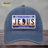 Jesus South Carolina Novelty License Plate Hat Unconstructed Cotton / Navy